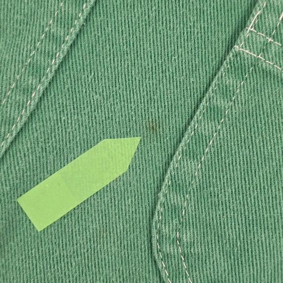 Vintage 90s Y2K Kids Green Dinosaur Denim Shortalls Boys 4T Cotton Overalls - Picture 5 of 9